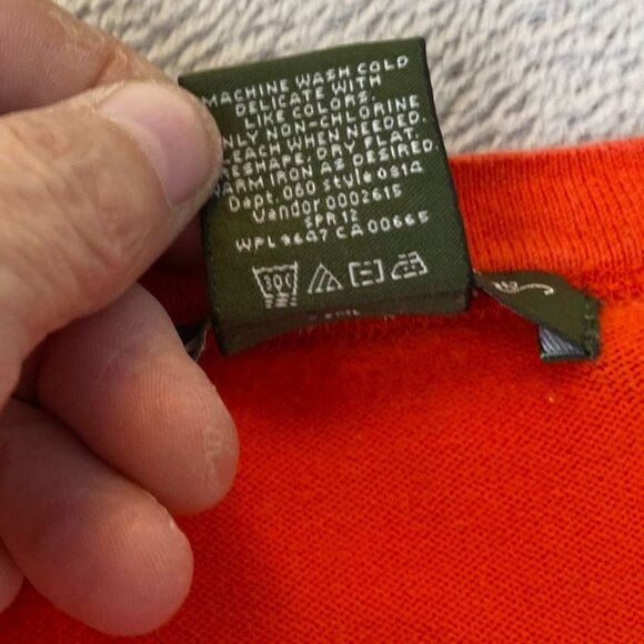 Eddie Bauer Womens Cardigan XL Button Front Sweateer Knit Casual Orange - Picture 6 of 10